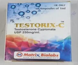 testorix c usp 250mg/ml (testosterone) 10 ampoules